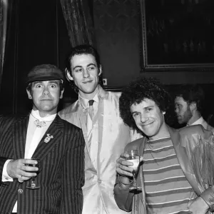 Elton John, Bob Geldof and Leo Sayer attending a House of Commons reception Elton John, Bob Geldof and Leo Sayer attending a House of Commons reception