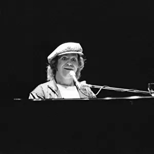 Elton John in concert at Birmingham Hippodrome. 21st April 1979