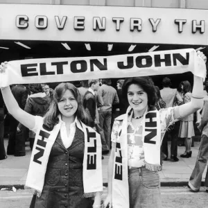 Elton John Fans at Coventry Theatre 1976 Print Elton John Fans at Coventry Theatre 1976 Print