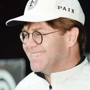 Elton John Leaving Wellington Hospital Print, 10th July 1999 Elton John Leaving Wellington Hospital Print, 10th July 1999