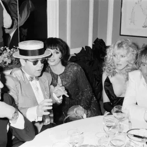 Elton John, Liza Minnelli and Friends at White Elephant Print 1983 Elton John, Liza Minnelli and Friends at White Elephant Print 1983