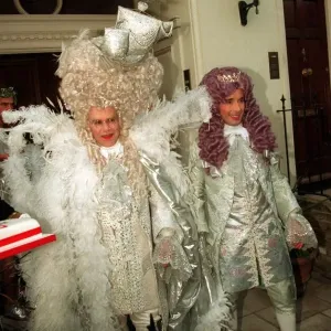 Elton John as Louis X1111 at Palais for 50th birthday April 1997 party Elton John as Louis X1111 at Palais for 50th birthday April 1997 party