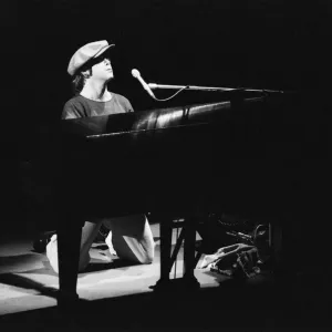 Elton John performing in concert at the Theatre des Champs-Elysees, Paris