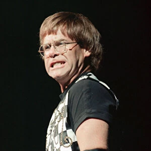 Elton John performing at the National Indoor Arena, Birmingham during The One Tour