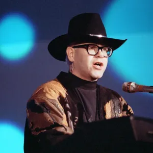 Elton John at Sanremo Music Festival Print Elton John at Sanremo Music Festival Print