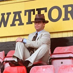 ELTON JOHN IN PHOTO CALL AT WATFORD STADIUM - 5th August 1991