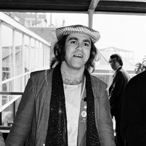 Elton John, pictured at Heathrow Airport, after his eight trail-blazing concerts in