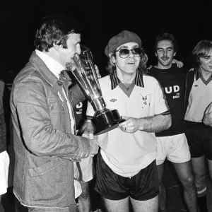 Elton John pictured in Wembley during a 5 a side football match Elton John pictured in Wembley during a 5 a side football match