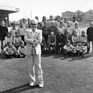 Elton John with Watford Football Club Staff Print Elton John with Watford Football Club Staff Print