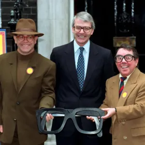 Elton John Print with John Major and Ronnie Corbett