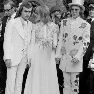 Elton John Attends Bernie Taupin's 1971 Wedding Print Elton John Attends Bernie Taupin's 1971 Wedding Print