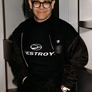 Elton John Singer arrives at Los Angeles airport