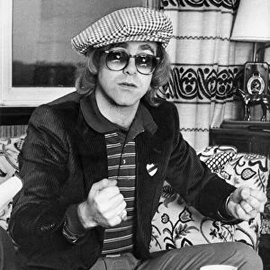Elton John, singer and songwriter pictured during his interview for John Gibson