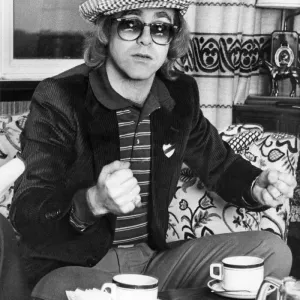 Elton John, singer and songwriter pictured during his interview for John Gibson