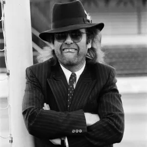 Elton John, Watford FC chairman, and pop star. 12th December 1985