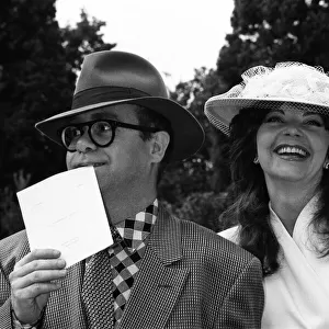 Elton John and his wife Renate at the wedding of Emma Forbes and Graham Clempson