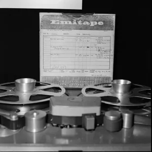 EMI Abbey Road Recording Studio Feature. Picture shows one of the reel to reel tape EMI Abbey Road Recording Studio Feature. Picture shows one of the reel to reel tape