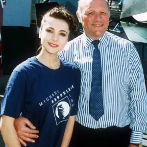 Emma Samms actress star of television film The Lady and the Highwayman with father Emma Samms actress star of television film The Lady and the Highwayman with father