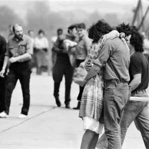 Print of Emotional scenes at Brize Norton, 7th June 1982