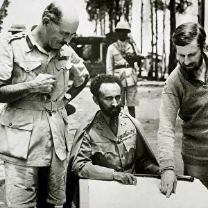 The Emperor of Abyssinia with the Brigadier and the G. S. O