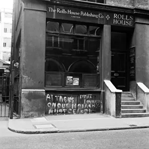 Empire Loyalists paint slogans on homes of the Queens critics. 18th August 1957