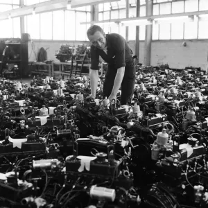 An employee at the BMC works at Longbridge, Birmingham, West Midlands. October 1967 An employee at the BMC works at Longbridge, Birmingham, West Midlands. October 1967