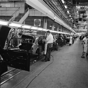 Employees at the BMC works at Longbridge, Birmingham, West Midlands. October 1967 Employees at the BMC works at Longbridge, Birmingham, West Midlands. October 1967