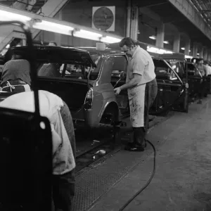 Employees at the BMC works at Longbridge, Birmingham, West Midlands. October 1967 Employees at the BMC works at Longbridge, Birmingham, West Midlands. October 1967