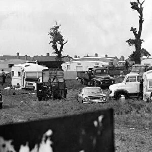 Part of an encampment of Irish travellers on land off Mackadown Lane, Sheldon, Birmingham