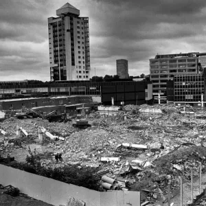 The end of an era, Coventrys West Orchard multi-storey carpark lies flattened in a The end of an era, Coventrys West Orchard multi-storey carpark lies flattened in a