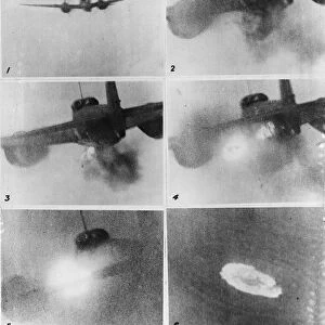 The end of this Ju88C of KG 40 was caught on the gun camera of Flight Lieutenant Joseph