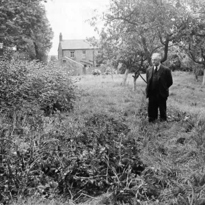 Print of a garden with plane wreckage, Liverpool, 20th August 1940