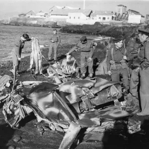 Among the enemy aircraft brought down during an early morning raid son the much bombed Among the enemy aircraft brought down during an early morning raid son the much bombed