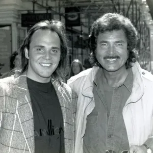 Engelbert Humperdinck Print with Son in London May 1990