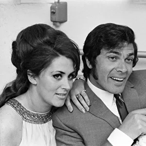Engelbert Humperdinck and his wife Pat present their new baby boy to the press at Queen