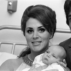 Engelbert Humperdinck and his wife Pat present their new baby boy to the press at Queen