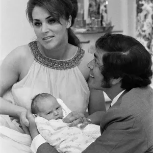 Engelbert Humperdinck and his wife Pat present their new baby boy to the press at Queen