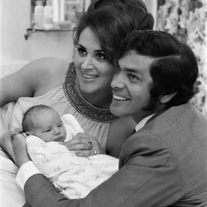 Engelbert Humperdinck and his wife Pat present their new baby boy to the press at Queen