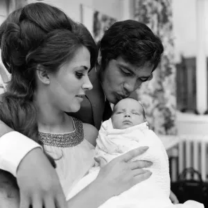 Engelbert Humperdinck and his wife Pat present their new baby boy to the press at Queen
