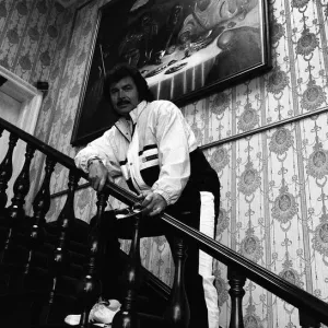 Engelbert Humperdink in the hallway at his home near Leicester Engelbert Humperdink in the hallway at his home near Leicester
