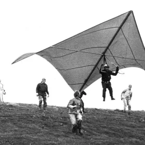 Six engineers from the British Gas Research Corporation built this hang glider from plans