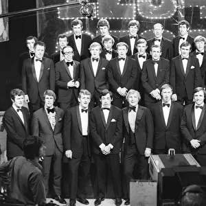 The England 1970 World Cup Football squad on Top of the Pops singing their No