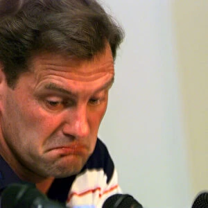 England coach Glenn Hoddle June 1998 Addresses the media during a press conference
