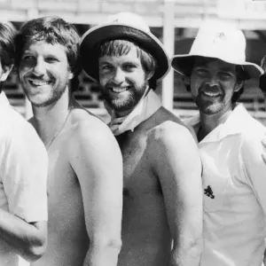 England cricketers left to right: Roland Butcher, Graham Gooch, Ian Botham, Peter Willey England cricketers left to right: Roland Butcher, Graham Gooch, Ian Botham, Peter Willey