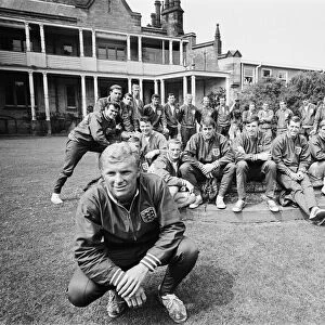 England Football Captain Bobby Moore and the 1966 World Cup football squad at Lilleshall