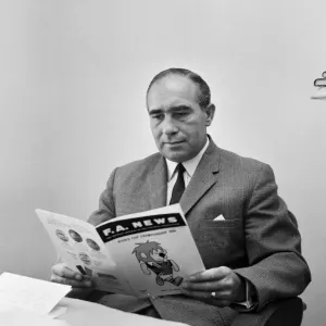 England football manager Alf Ramsey in his office at the FA Headquarters in Lancaster England football manager Alf Ramsey in his office at the FA Headquarters in Lancaster