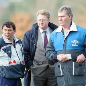 England Football Team, 17th February 1992. Photocall - Graham Taylor England Manager England Football Team, 17th February 1992. Photocall - Graham Taylor England Manager