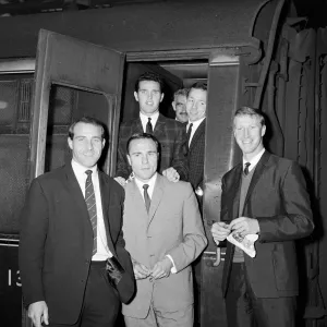 England football team leave Paddington Station for Cardiff where they will play Wales in England football team leave Paddington Station for Cardiff where they will play Wales in