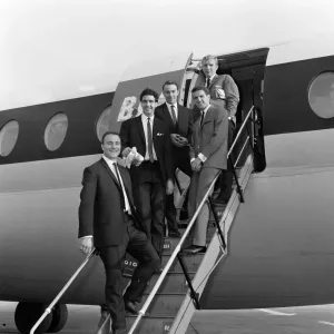 The England football team pictured at London airport en route to Belfast for their Home The England football team pictured at London airport en route to Belfast for their Home