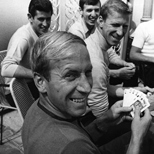 England Football Team Playing Cards July 1966 Bobby Charlton hold a full house in